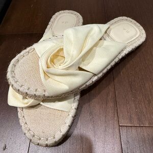 Elegant Butter Yellow Women's Espadrille Sandals